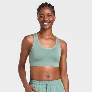 Green Razorback Sports Bra